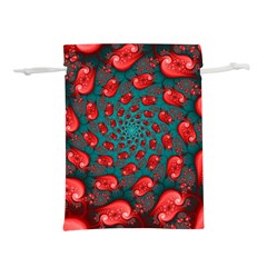 Fractal Red Spiral Abstract Art Lightweight Drawstring Pouch (L) from ArtsNow.com Front