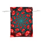 Fractal Red Spiral Abstract Art Lightweight Drawstring Pouch (L)