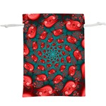 Fractal Red Spiral Abstract Art Lightweight Drawstring Pouch (XL)