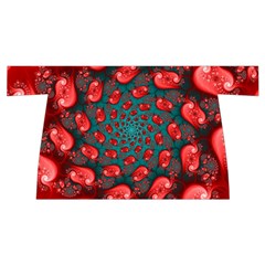 Fractal Red Spiral Abstract Art Wristlet Pouch Bag (Small) from ArtsNow.com Front