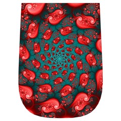 Fractal Red Spiral Abstract Art Wristlet Pouch Bag (Small) from ArtsNow.com Left Side