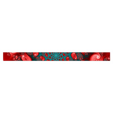 Fractal Red Spiral Abstract Art Wristlet Pouch Bag (Small) from ArtsNow.com Strap Inside