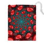 Fractal Red Spiral Abstract Art Drawstring Pouch (5XL)