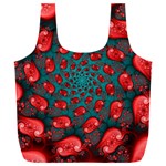 Fractal Red Spiral Abstract Art Full Print Recycle Bag (XXL)
