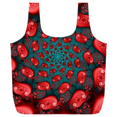 Fractal Red Spiral Abstract Art Full Print Recycle Bag (XXL) from ArtsNow.com Back