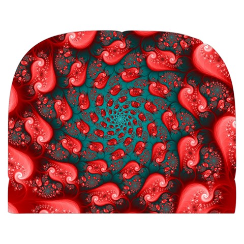 Fractal Red Spiral Abstract Art Make Up Case (Small) from ArtsNow.com Back