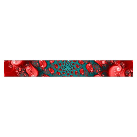 Fractal Red Spiral Abstract Art Make Up Case (Small) from ArtsNow.com Zipper Tape Front