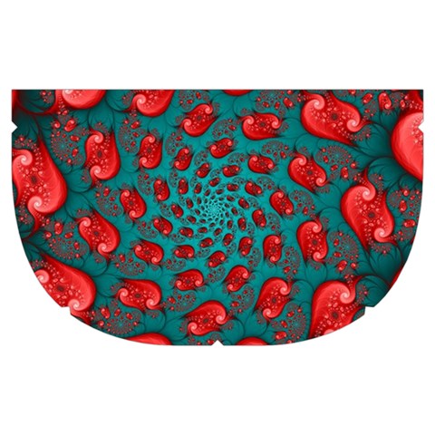 Fractal Red Spiral Abstract Art Make Up Case (Medium) from ArtsNow.com Side Left