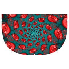 Fractal Red Spiral Abstract Art Make Up Case (Medium) from ArtsNow.com Side Left
