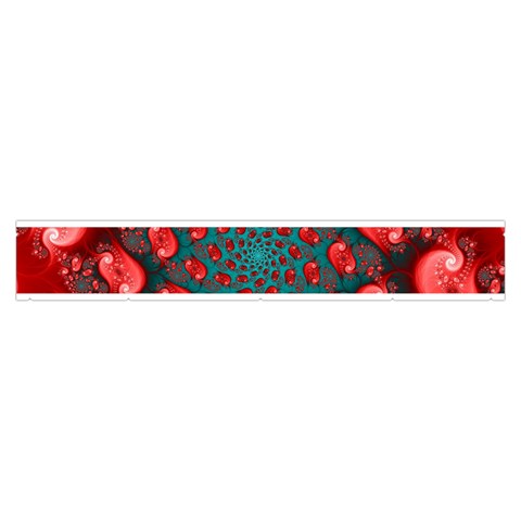 Fractal Red Spiral Abstract Art Make Up Case (Medium) from ArtsNow.com Zipper Front