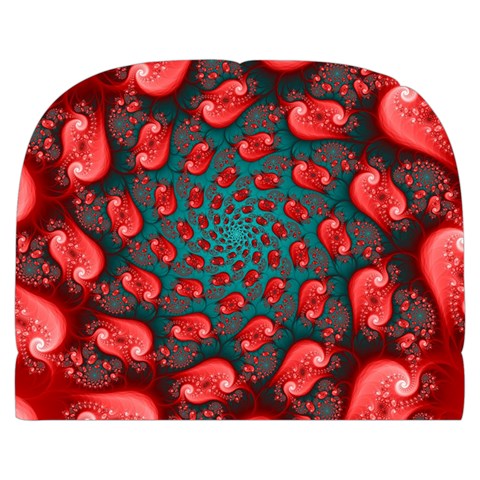 Fractal Red Spiral Abstract Art Make Up Case (Large) from ArtsNow.com Back