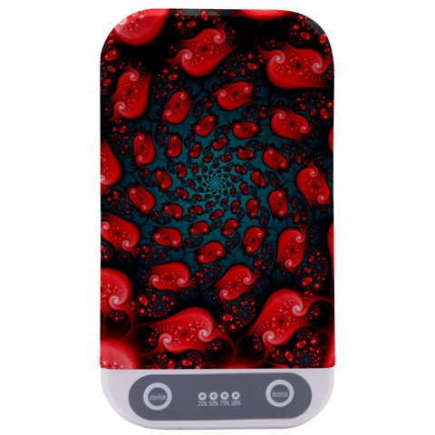 Fractal Red Spiral Abstract Art Sterilizers from ArtsNow.com Front