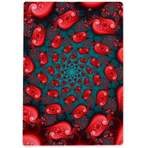 Fractal Red Spiral Abstract Art A4 Acrylic Clipboard from ArtsNow.com Back