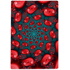 Fractal Red Spiral Abstract Art A4 Acrylic Clipboard from ArtsNow.com Back