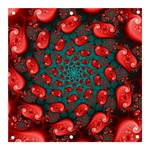 Fractal Red Spiral Abstract Art Banner and Sign 3  x 3 