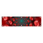 Fractal Red Spiral Abstract Art Banner and Sign 4  x 1 