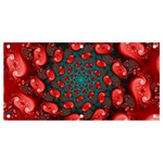 Fractal Red Spiral Abstract Art Banner and Sign 4  x 2 