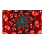 Fractal Red Spiral Abstract Art Banner and Sign 5  x 3 