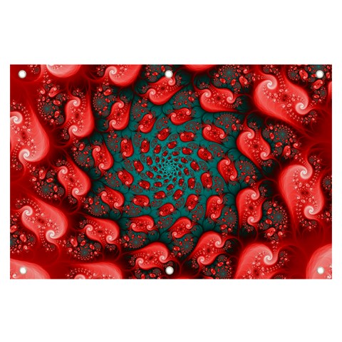 Fractal Red Spiral Abstract Art Banner and Sign 6  x 4  from ArtsNow.com Front