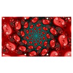 Fractal Red Spiral Abstract Art Banner and Sign 7  x 4 