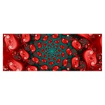 Fractal Red Spiral Abstract Art Banner and Sign 8  x 3 