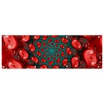 Fractal Red Spiral Abstract Art Banner and Sign 9  x 3 