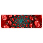 Fractal Red Spiral Abstract Art Banner and Sign 12  x 4 