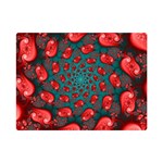 Fractal Red Spiral Abstract Art Premium Plush Fleece Blanket (Mini)