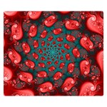 Fractal Red Spiral Abstract Art Premium Plush Fleece Blanket (Small)