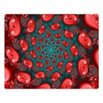 Fractal Red Spiral Abstract Art Premium Plush Fleece Blanket (Large)