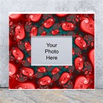 Fractal Red Spiral Abstract Art White Wall Photo Frame 5  x 7 