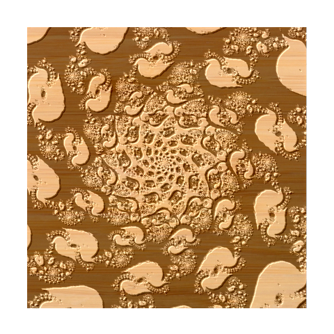 Fractal Red Spiral Abstract Art Bamboo Coaster Set from ArtsNow.com Coaster 2