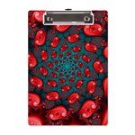 Fractal Red Spiral Abstract Art A5 Acrylic Clipboard