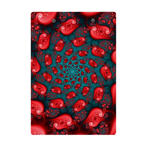 Fractal Red Spiral Abstract Art A5 Acrylic Clipboard from ArtsNow.com Back