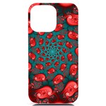 Fractal Red Spiral Abstract Art iPhone 14 Pro Max Black UV Print Case