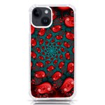 Fractal Red Spiral Abstract Art iPhone 14 TPU UV Print Case