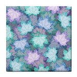 Leaves Glitter Background Winter Tile Coaster