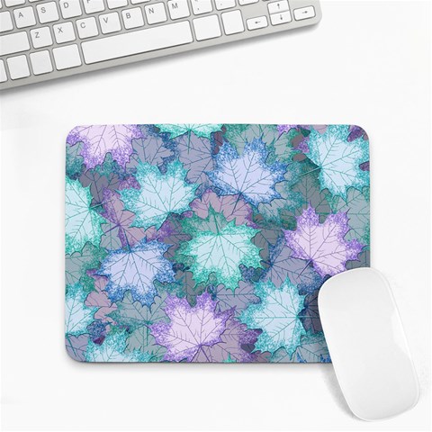 Leaves Glitter Background Winter Small Mousepad from ArtsNow.com Front