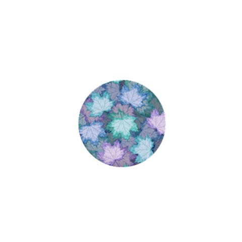 Leaves Glitter Background Winter 1  Mini Buttons from ArtsNow.com Front
