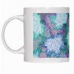 Leaves Glitter Background Winter White Mug