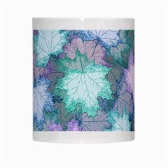 Leaves Glitter Background Winter White Mug from ArtsNow.com Center