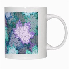 Leaves Glitter Background Winter White Mug from ArtsNow.com Right