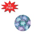 Leaves Glitter Background Winter 1  Mini Buttons (10 pack) 