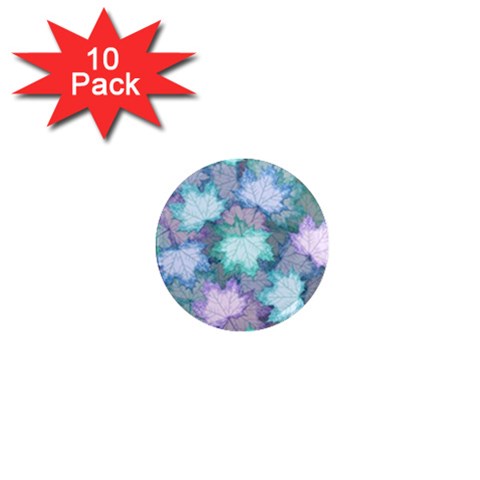 Leaves Glitter Background Winter 1  Mini Magnet (10 pack)  from ArtsNow.com Front