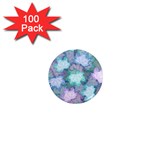 Leaves Glitter Background Winter 1  Mini Magnets (100 pack) 