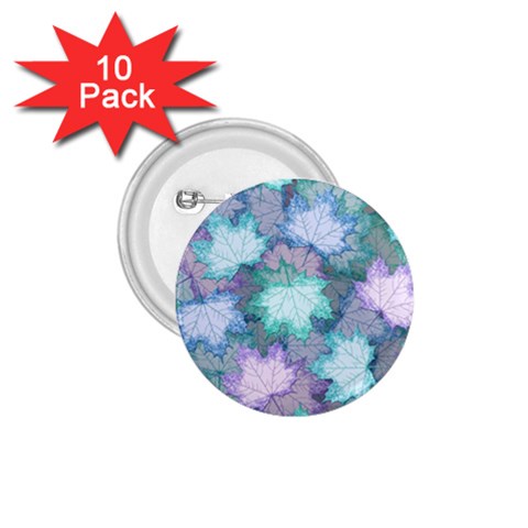 Leaves Glitter Background Winter 1.75  Buttons (10 pack) from ArtsNow.com Front