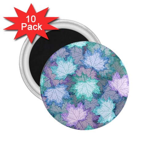 Leaves Glitter Background Winter 2.25  Magnets (10 pack)  from ArtsNow.com Front