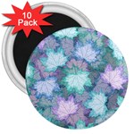 Leaves Glitter Background Winter 3  Magnets (10 pack) 