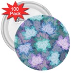 Leaves Glitter Background Winter 3  Buttons (100 pack) 