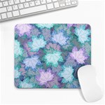 Leaves Glitter Background Winter Large Mousepad
